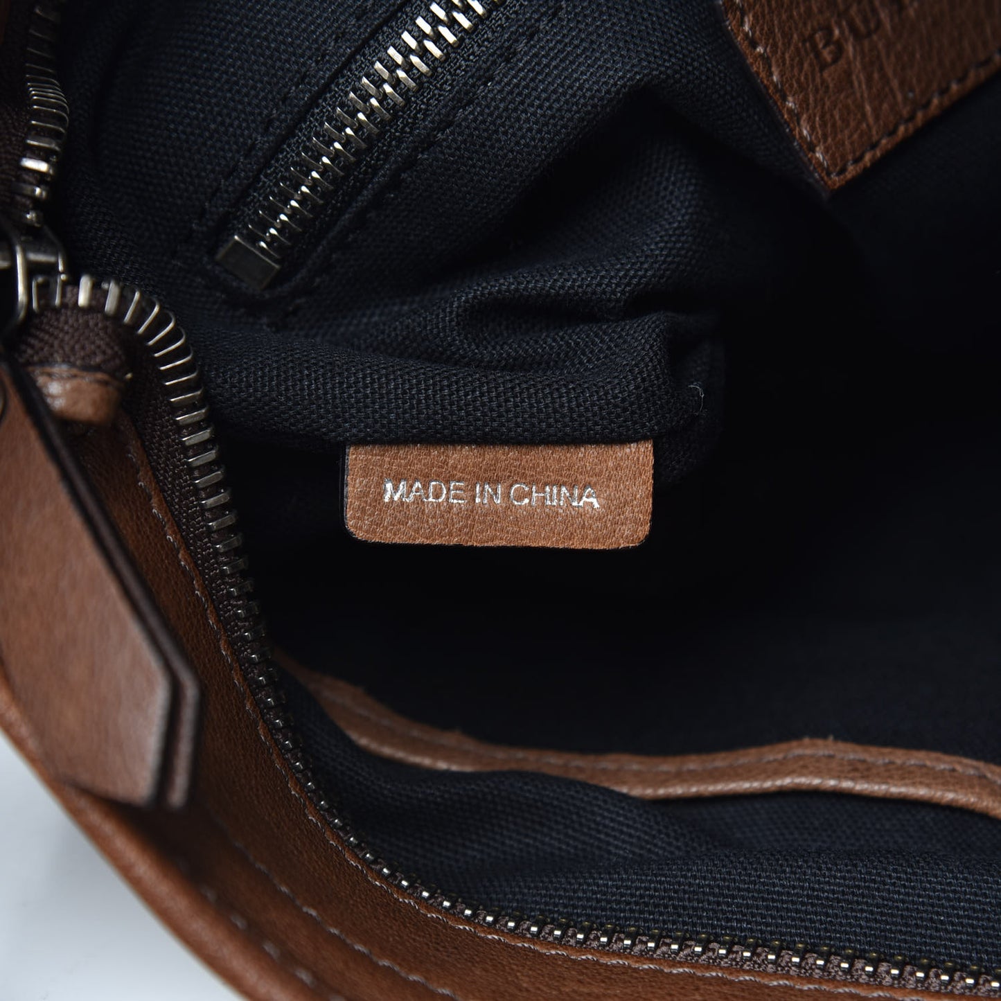 Overdyed Canvas House Check Flat Crossbody Messenger Bag Dark Brown