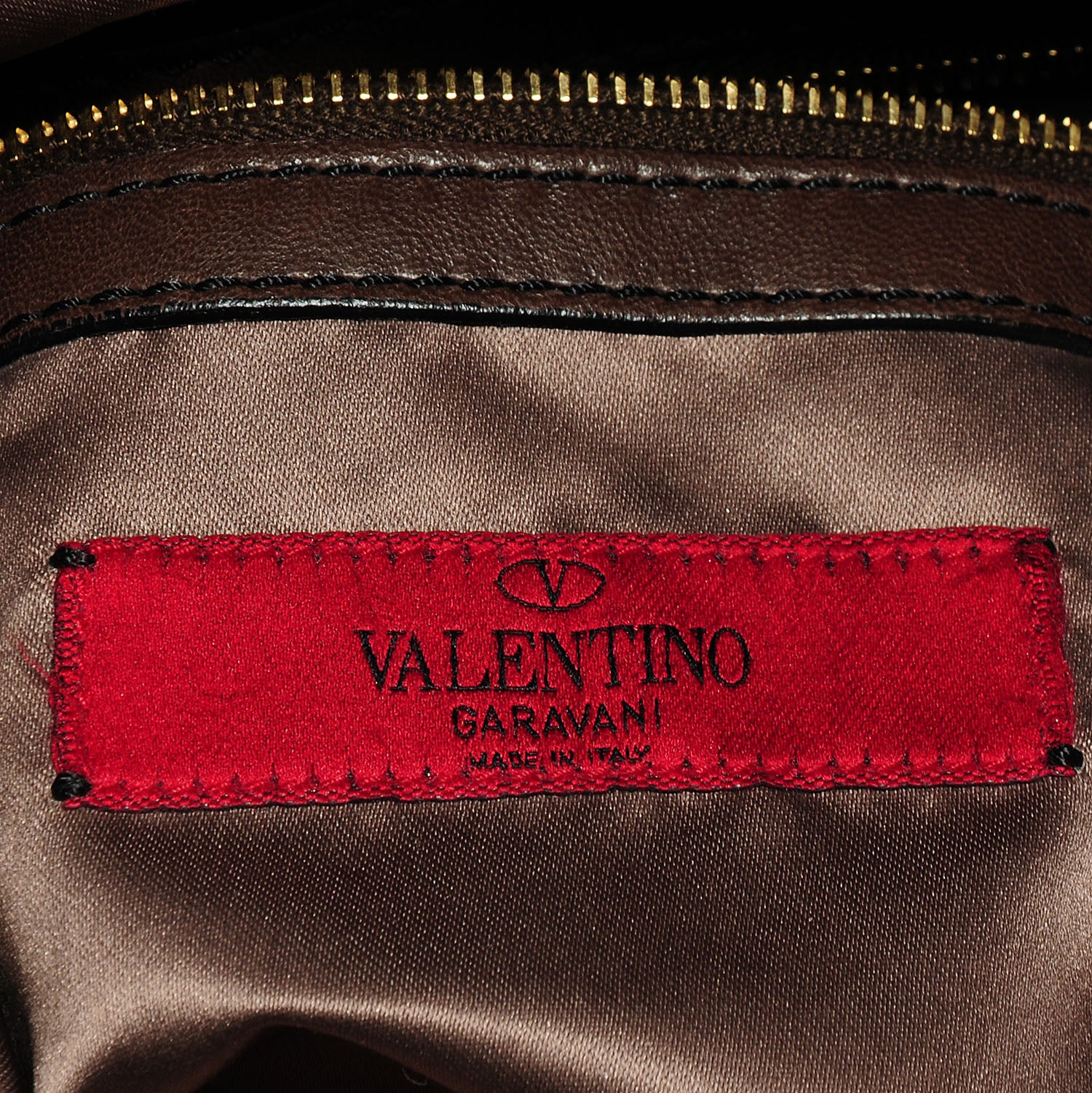 Valentino Garavani Nappa Leather Rose Vertigo Tote Brown 7 of 8