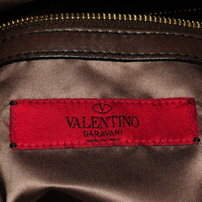 Valentino Garavani Nappa Leather Rose Vertigo Tote Brown 7 of 8