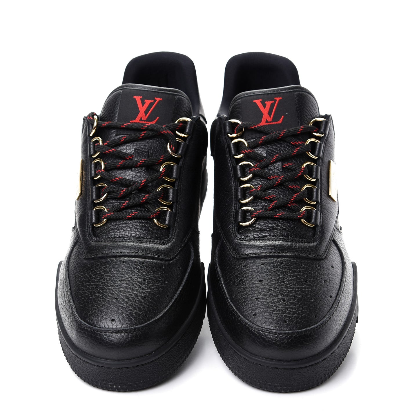 Calfskin Mens LV Trainer Sneaker 8 Black