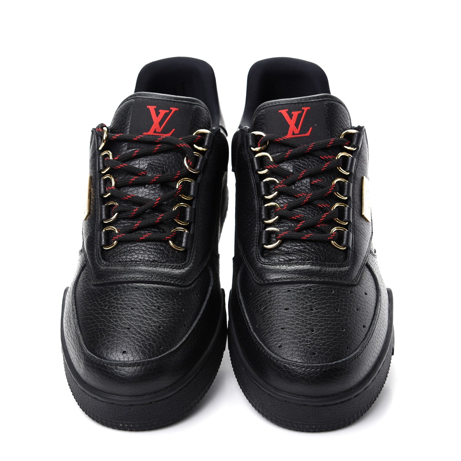 Louis Vuitton Calfskin Mens LV Trainer Sneaker 8 Black 3 of 9