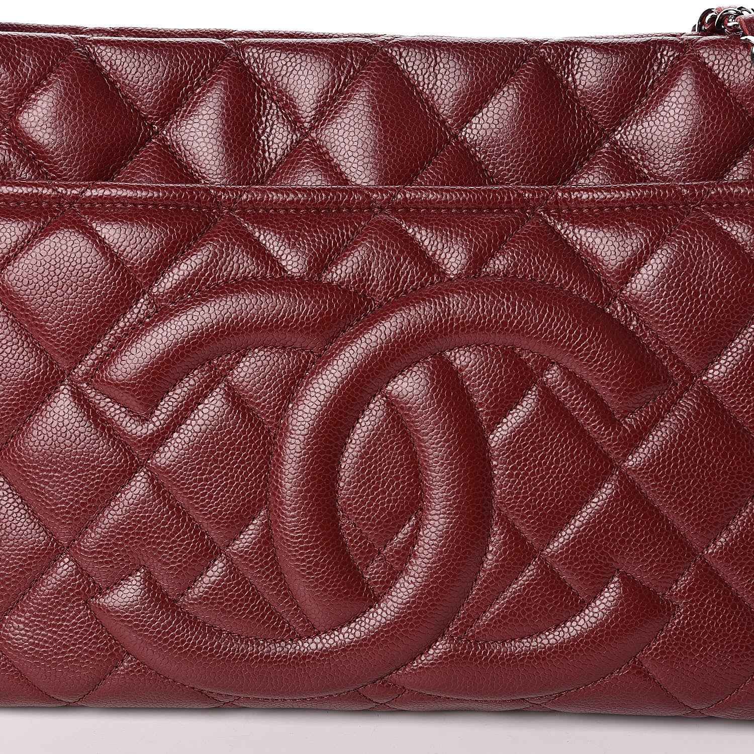 Chanel Caviar Quilted Shopping Tote Burgundy 11 of 11