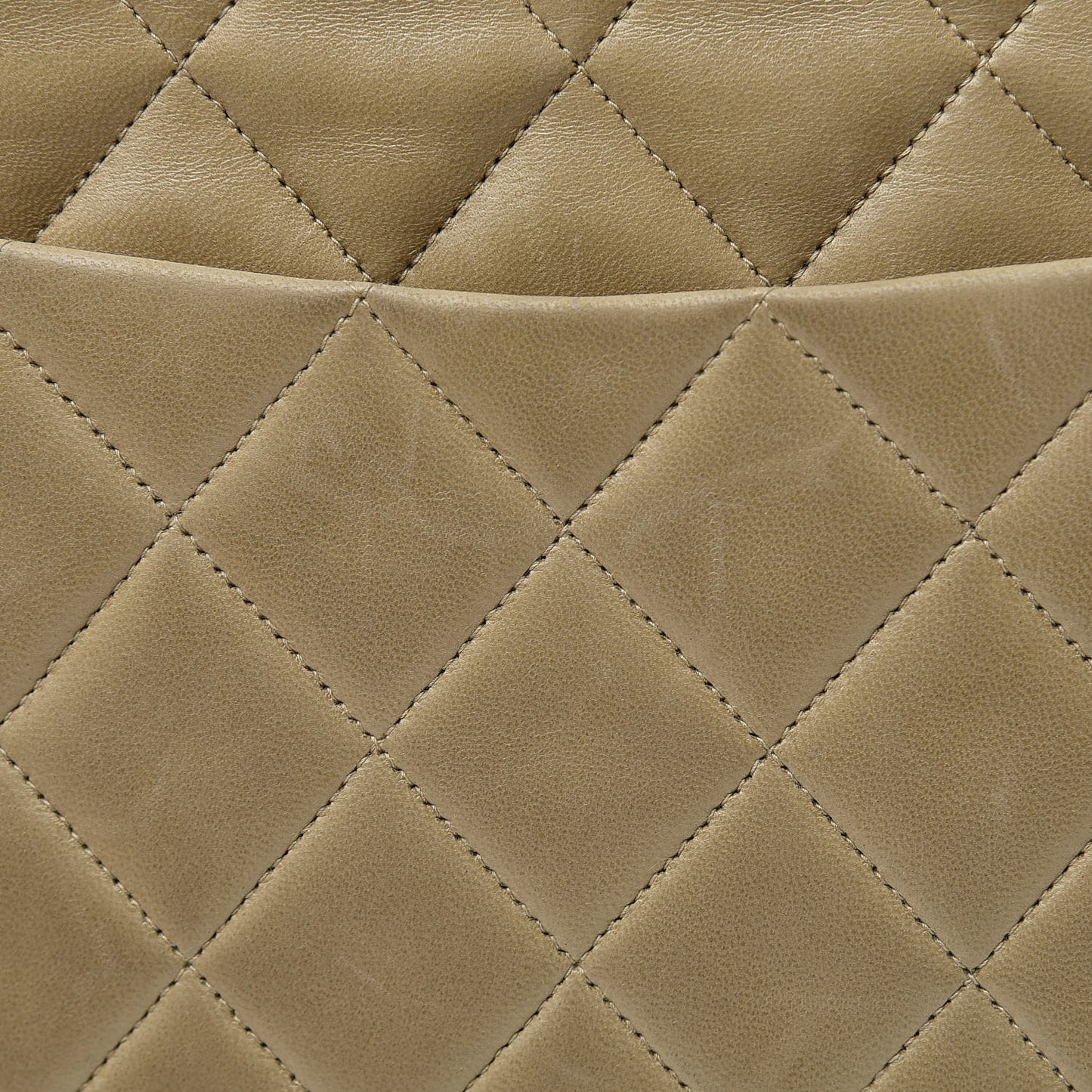 Lambskin Quilted Maxi Single Flap Dark Beige