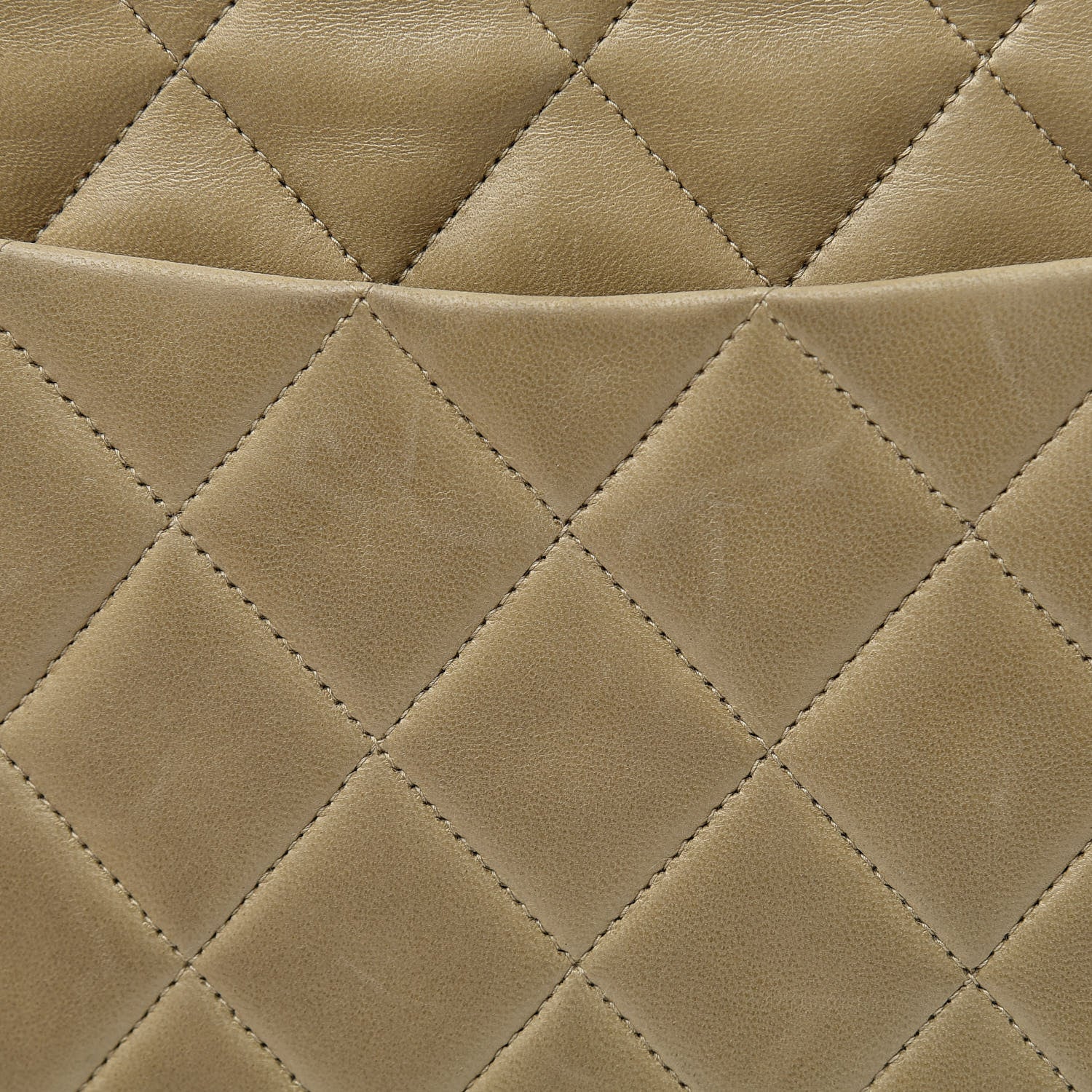 Chanel Lambskin Quilted Maxi Single Flap Dark Beige 21 of 24