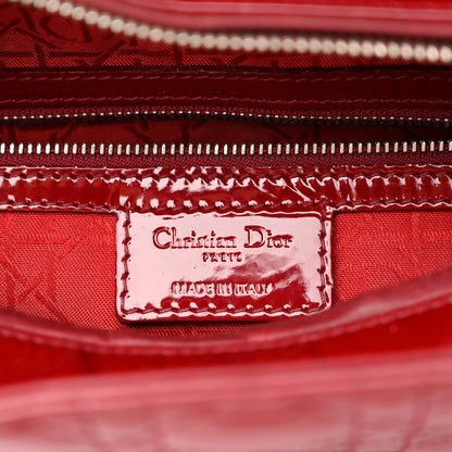 Christian Dior Patent Cannage Large Lady Dior Red 6 of 10