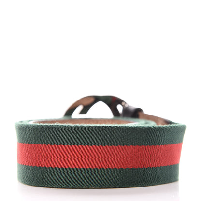 Gucci Calfskin Web Interlocking G Belt 100 40 Black 3 of 7