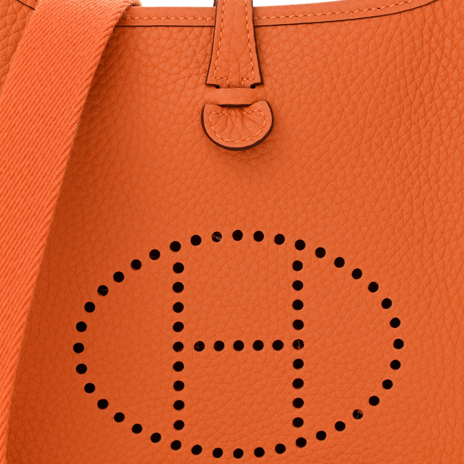 Hermes Taurillon Clemence Evelyne TPM Orange 8 of 11