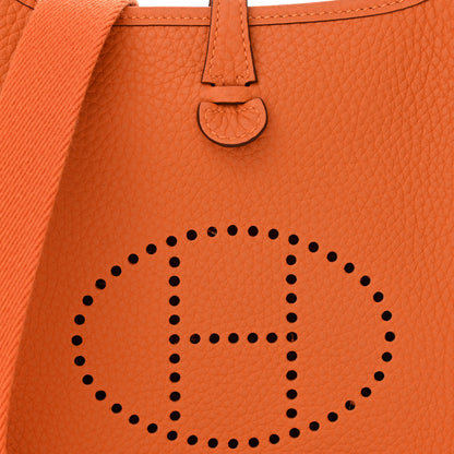 Hermes Taurillon Clemence Evelyne TPM Orange 8 of 11