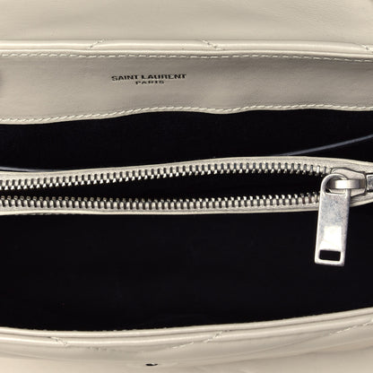 Saint Laurent Calfskin Y Quilted Monogram Small Loulou Chain Satchel Crema Soft 8 of 8