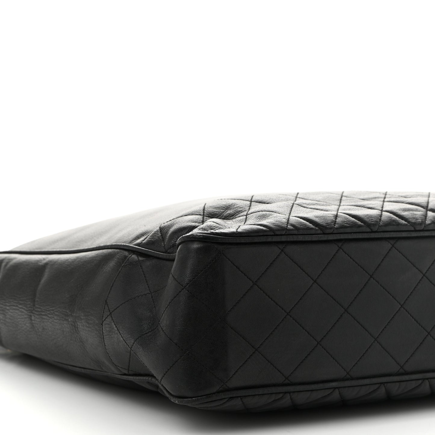 Lambskin Shopping Tote Black