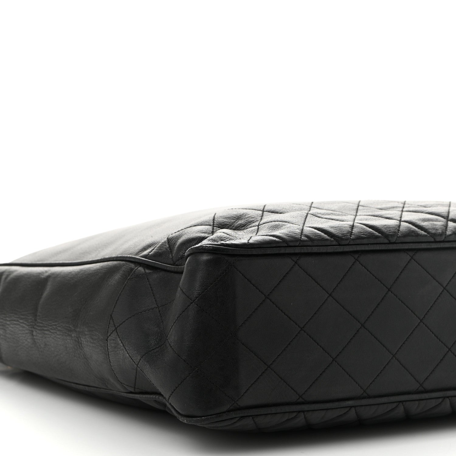 Chanel Lambskin Shopping Tote Black 10 of 12