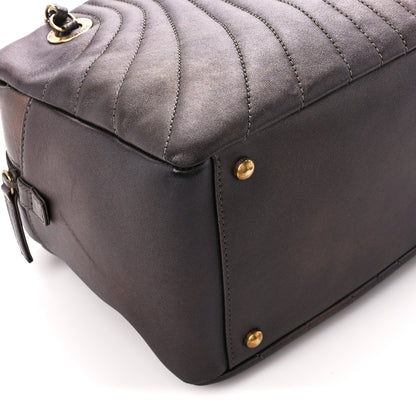 Chanel Metallic Lambskin Paris Shanghai Quilted Tote Kahki 11 of 12