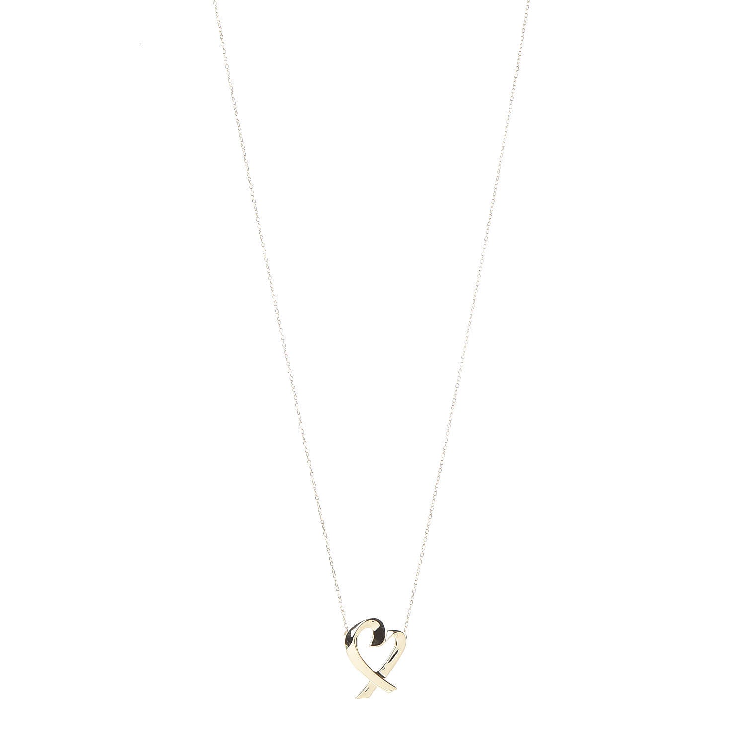 Tiffany 18K Yellow Gold Paloma Picasso Loving Heart Necklace 1 of 9