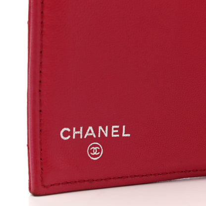 Chanel Lambskin Quilted Large Gusset Flap Wallet Fuchsia 6 of 13