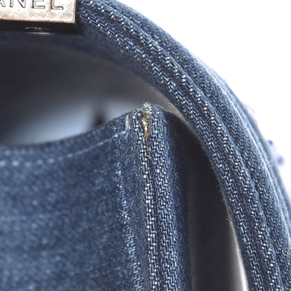 Chanel Tweed Denim Medium Boy Flap Blue 9 of 9