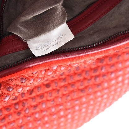 Bottega Veneta Nappa Silk Mini Ponza Devore Fuzzy Hobo Blood 7 of 8