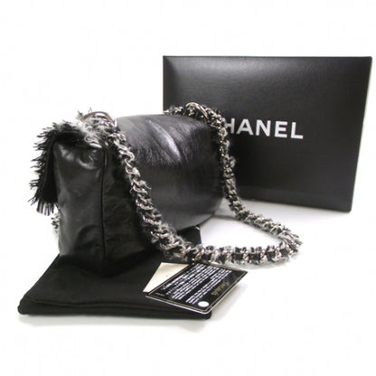 Chanel Lambskin Tweedy Flap Black 3 of 11