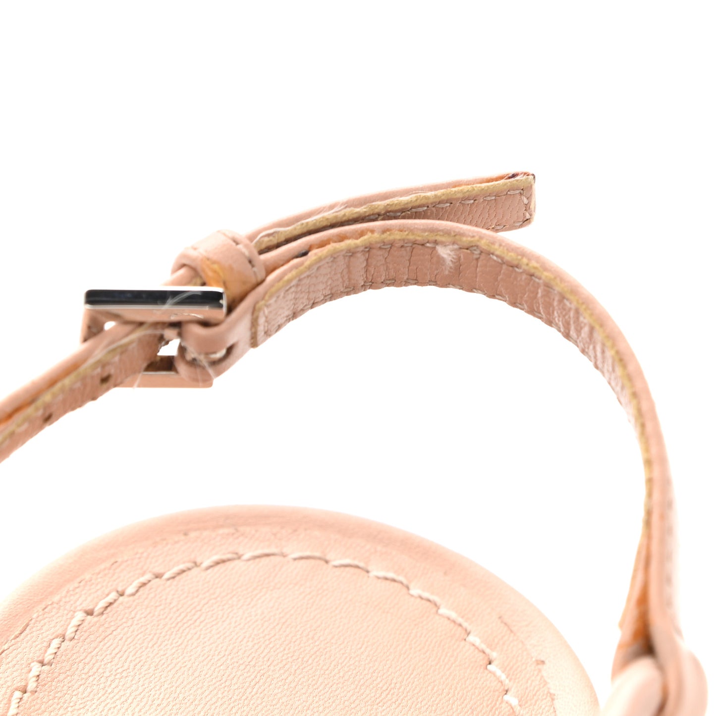 Calfskin Urban Twist Slingback Pumps 38.5 Pink Silver