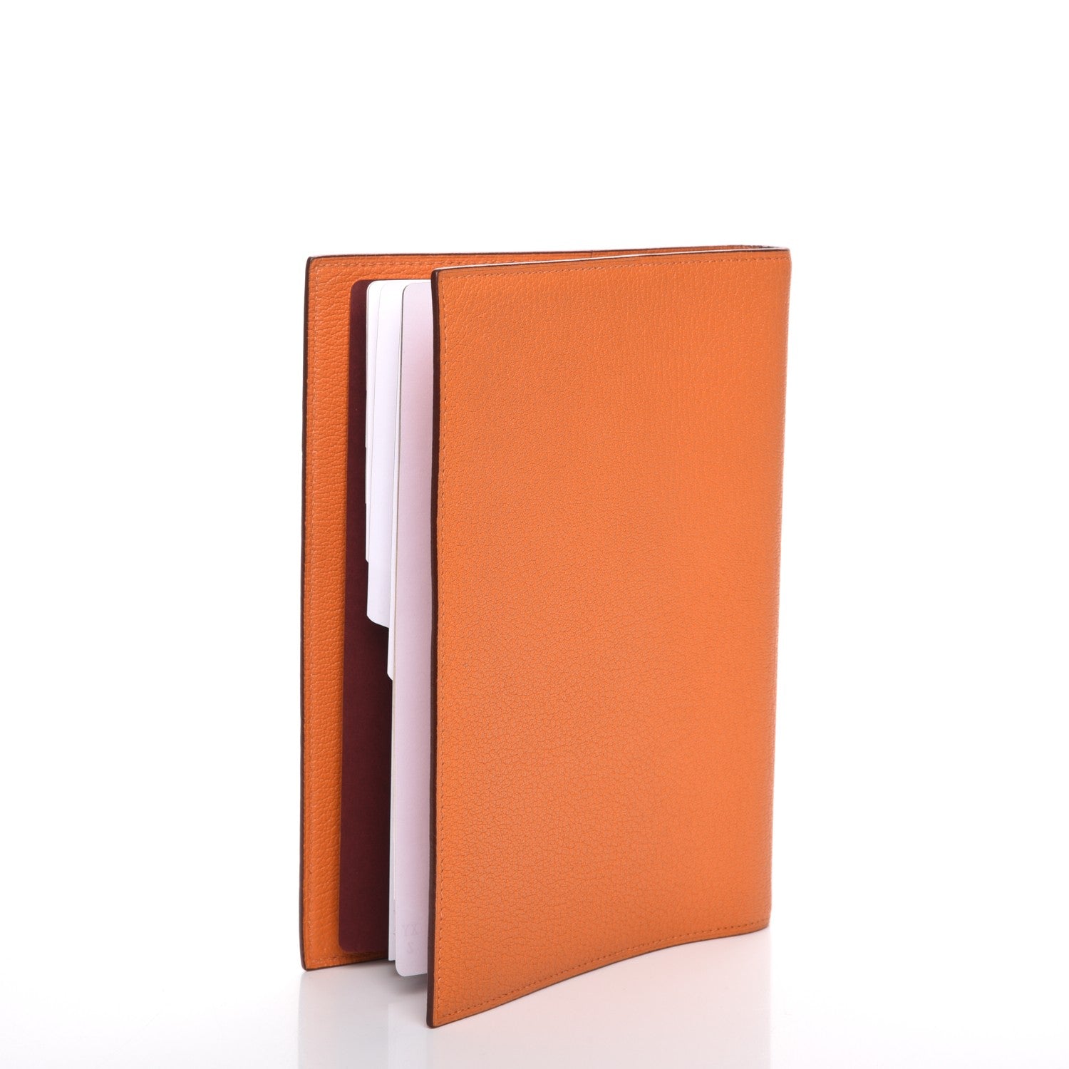 Hermes Chevre Mysore Globe Trotter Agenda Cover Orange 3 of 7