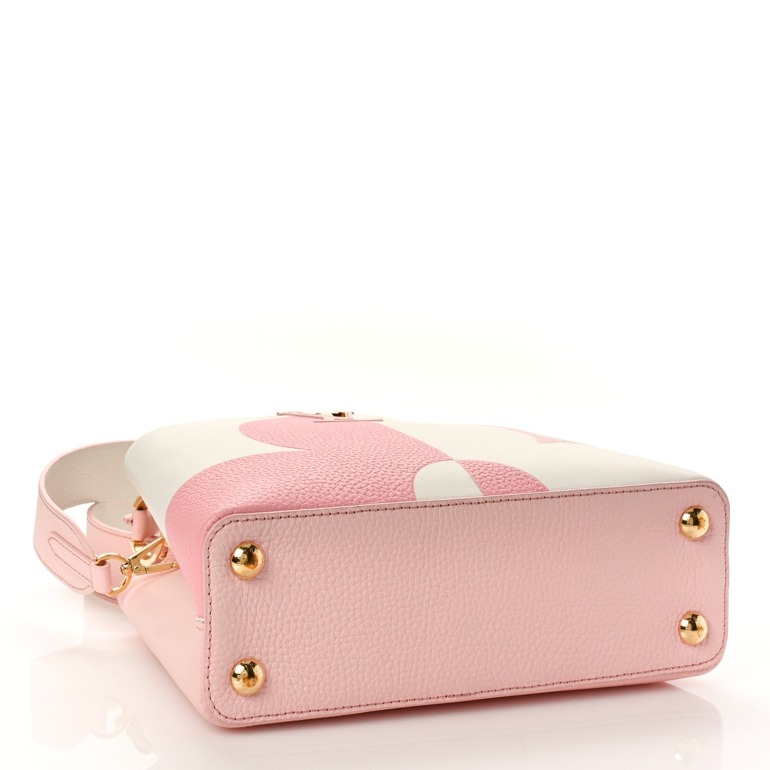 Louis Vuitton Taurillon Monogram Flower Capucines BB Pink Creme 4 of 8