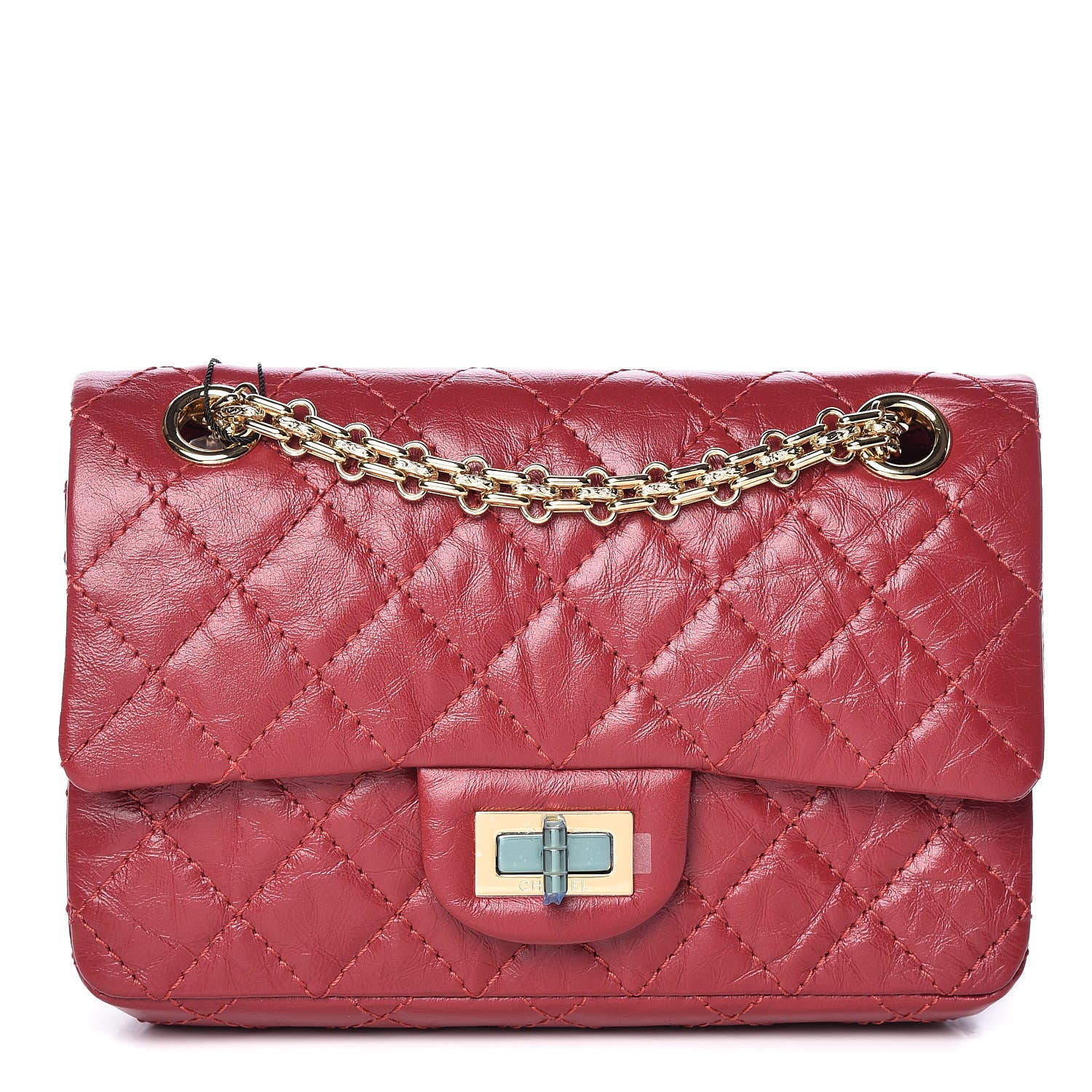 Chanel Aged Calfskin Quilted 2.55 Reissue Mini Flap Red 1 of 11