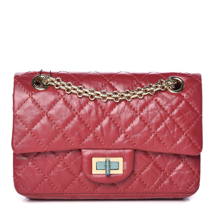 Chanel Aged Calfskin Quilted 2.55 Reissue Mini Flap Red 1 of 11