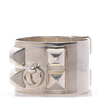 Hermes Sterling Silver Collier De Chien Bracelet LG 1 of 7