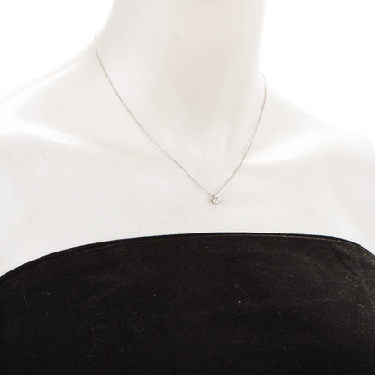 Tiffany Platinum Diamond .31ct Solitaire Pendant Necklace 2 of 6