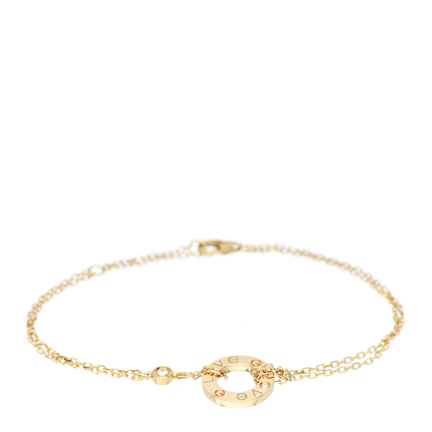 Cartier 18K Yellow Gold Diamond LOVE Bracelet 1 of 4