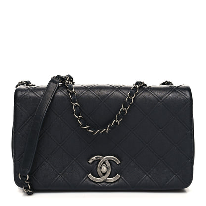 Chanel Calfskin Diamond Embossed New Chic Flap Black 1 of 11