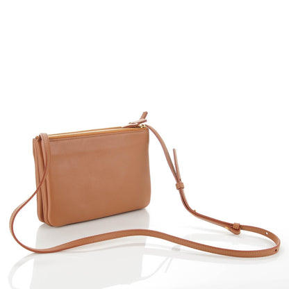 Celine Lambskin Small Trio Crossbody Bag Tan 3 of 8