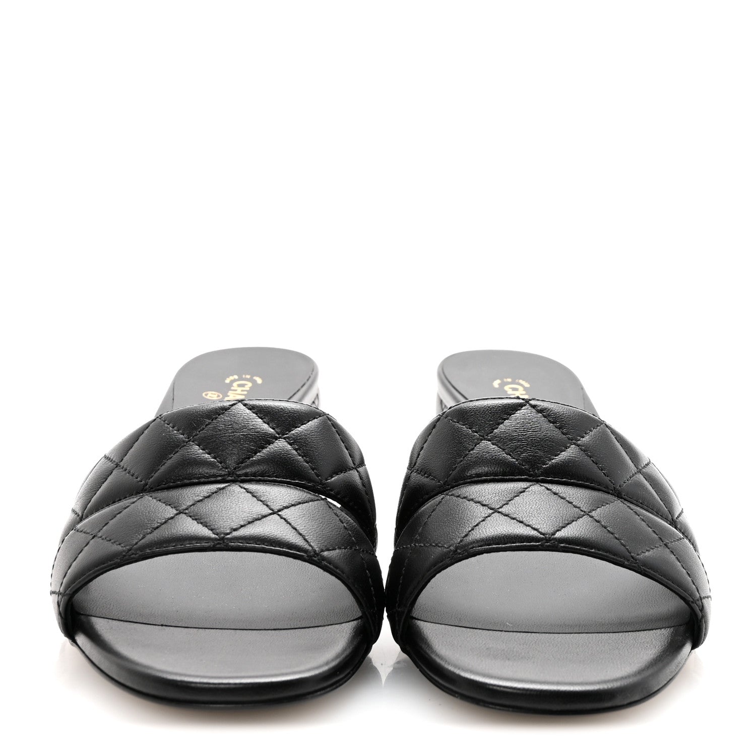 Chanel Lambskin Quilted Mules 40 Black 3 of 10