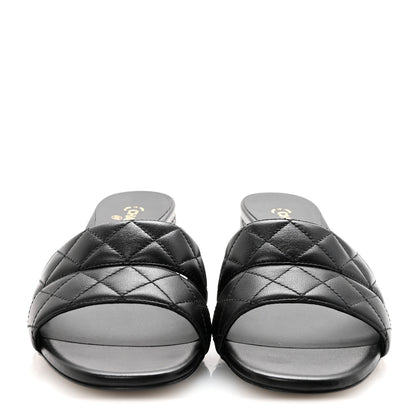 Chanel Lambskin Quilted Mules 40 Black 3 of 10