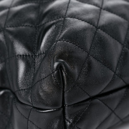 Saint Laurent Lambskin Quilted Maxi Icare Shopping Tote Black 8 of 14