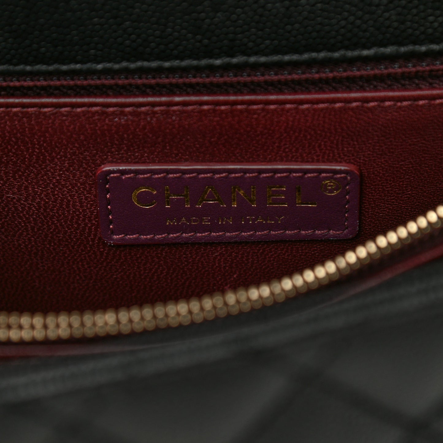 Caviar Quilted Medium Coco Handle Flap Black