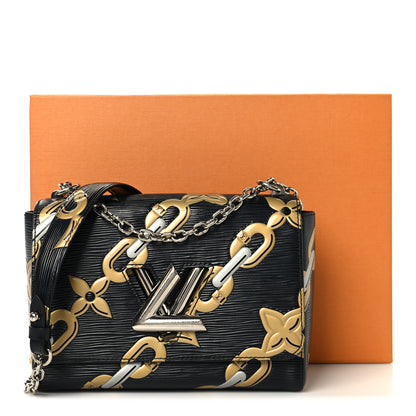 Louis Vuitton Epi Chain Flower Twist Shoulder Bag MM Black 13 of 13