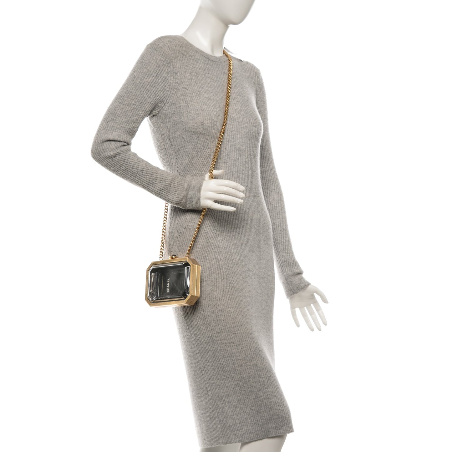 Plexiglass Premiere Minaudiere Clutch Black