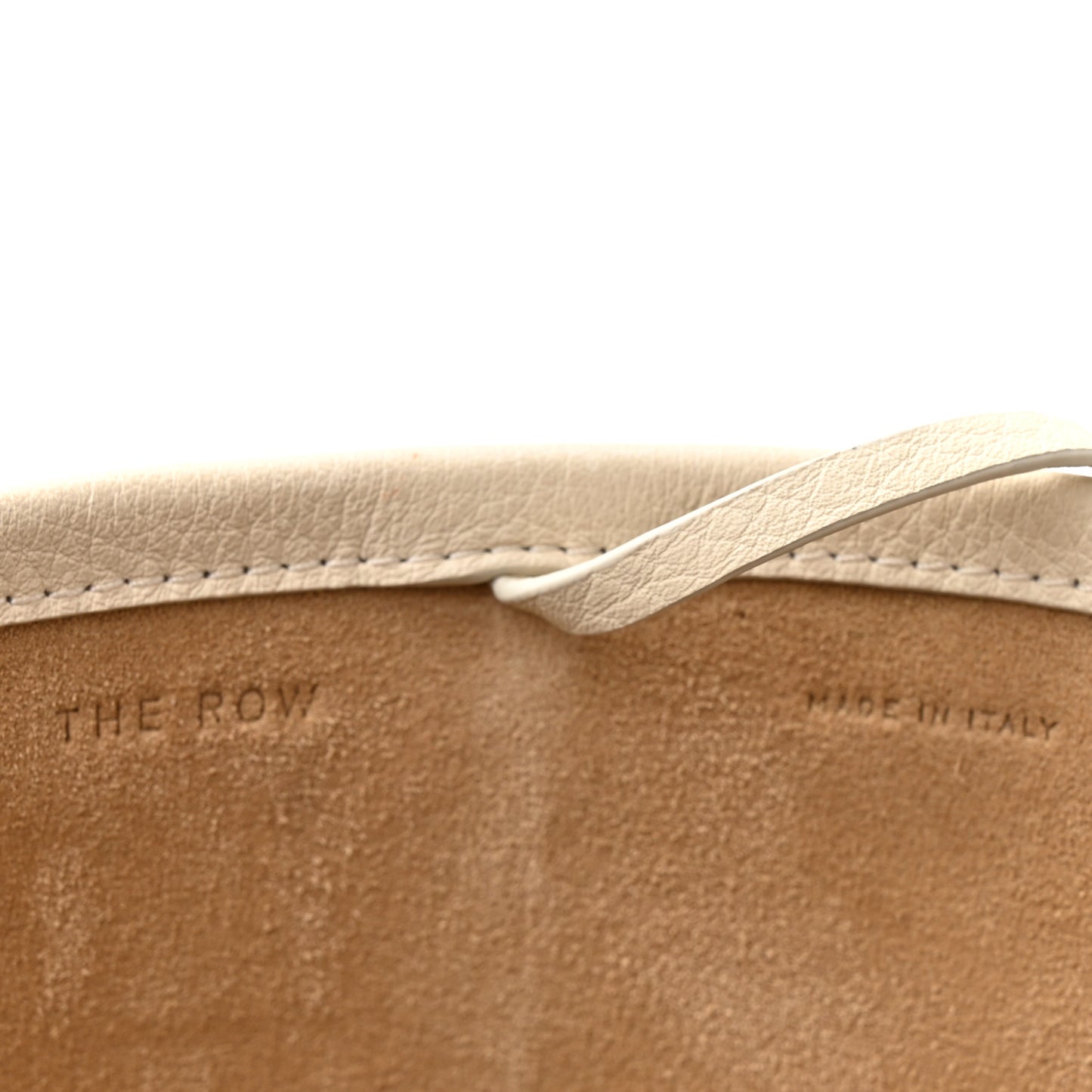 Grained Calfskin Medium N/S Park Tote Ivory