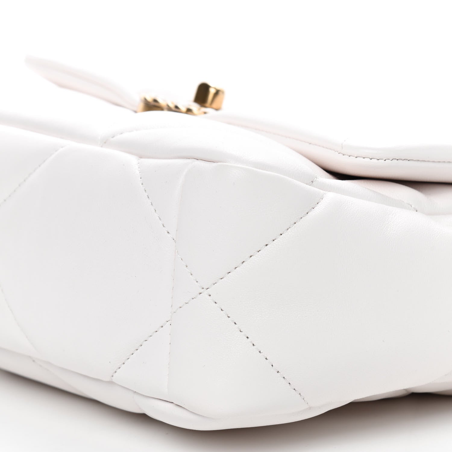 Chanel Lambskin Quilted Medium Chanel 19 Flap White 11 of 11