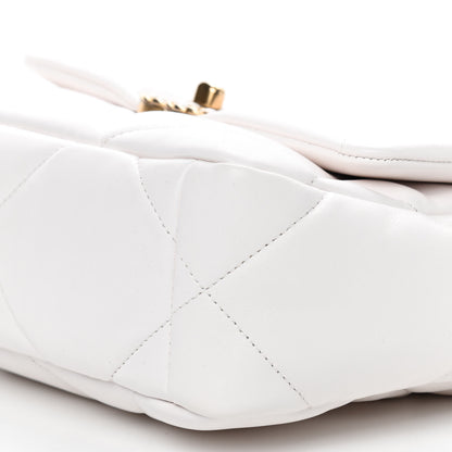 Chanel Lambskin Quilted Medium Chanel 19 Flap White 11 of 11