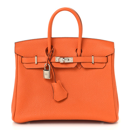 Hermes Togo Birkin 25 Orange 1 of 12