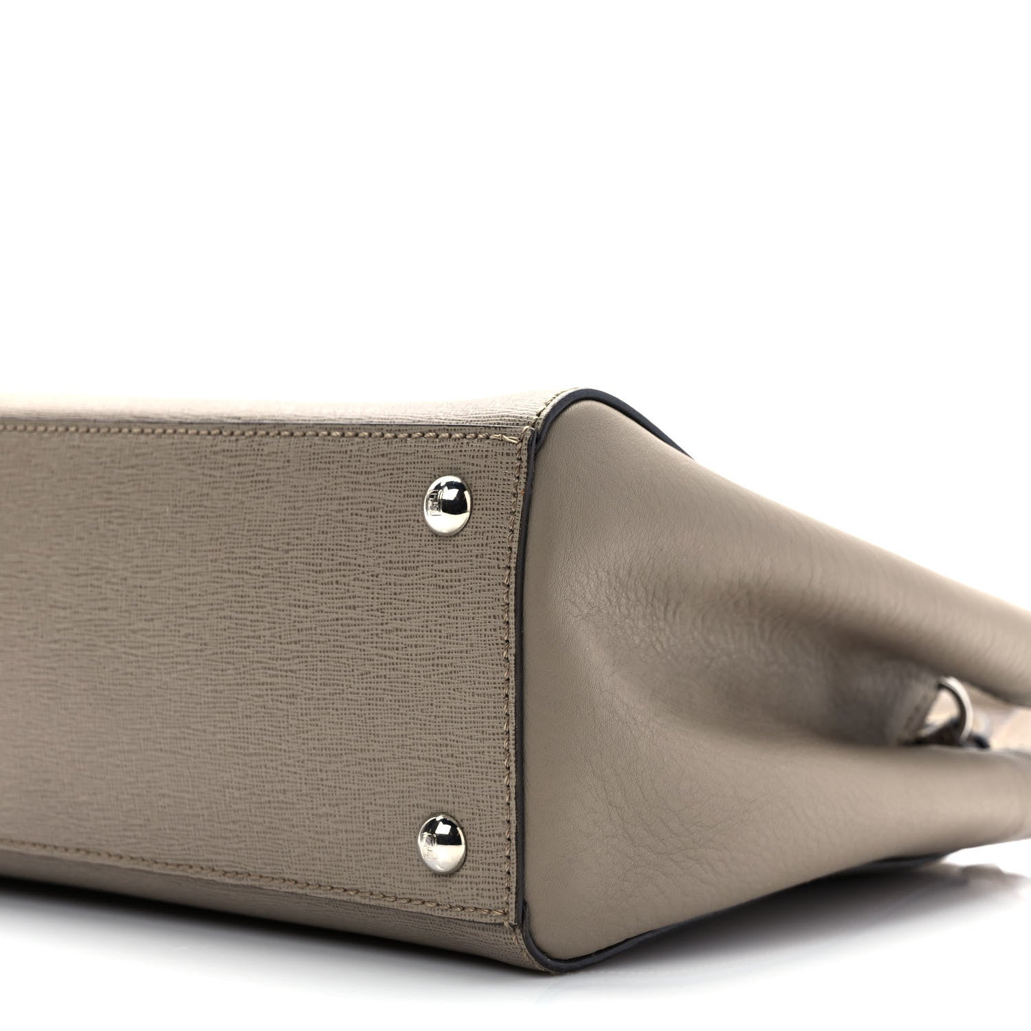 Fendi Vitello Elite Flamingo Petite 2Jours Tote Seppia 11 of 11