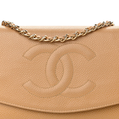Chanel Caviar Timeless CC Wallet on Chain WOC Beige 9 of 21