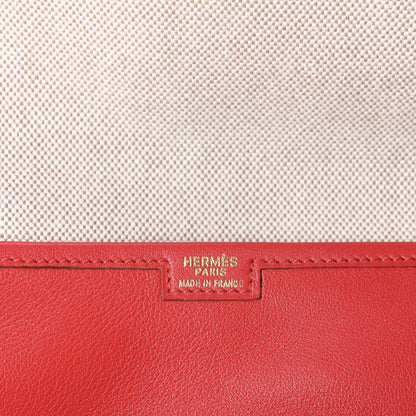 Hermes Veau Gulliver Jige PM Clutch Rouge Vif 7 of 8