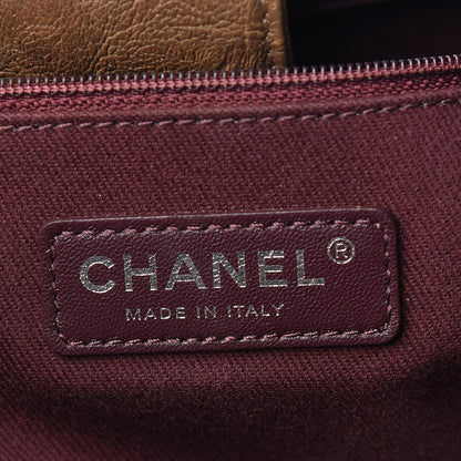 Chanel Crumpled Lambskin Quilted Large CC Shopping Tote Khaki 8 of 12