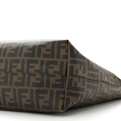 Fendi Zucca Spalmati Patent Baguette Print Medium Roll Tote Tobacco 10 of 10