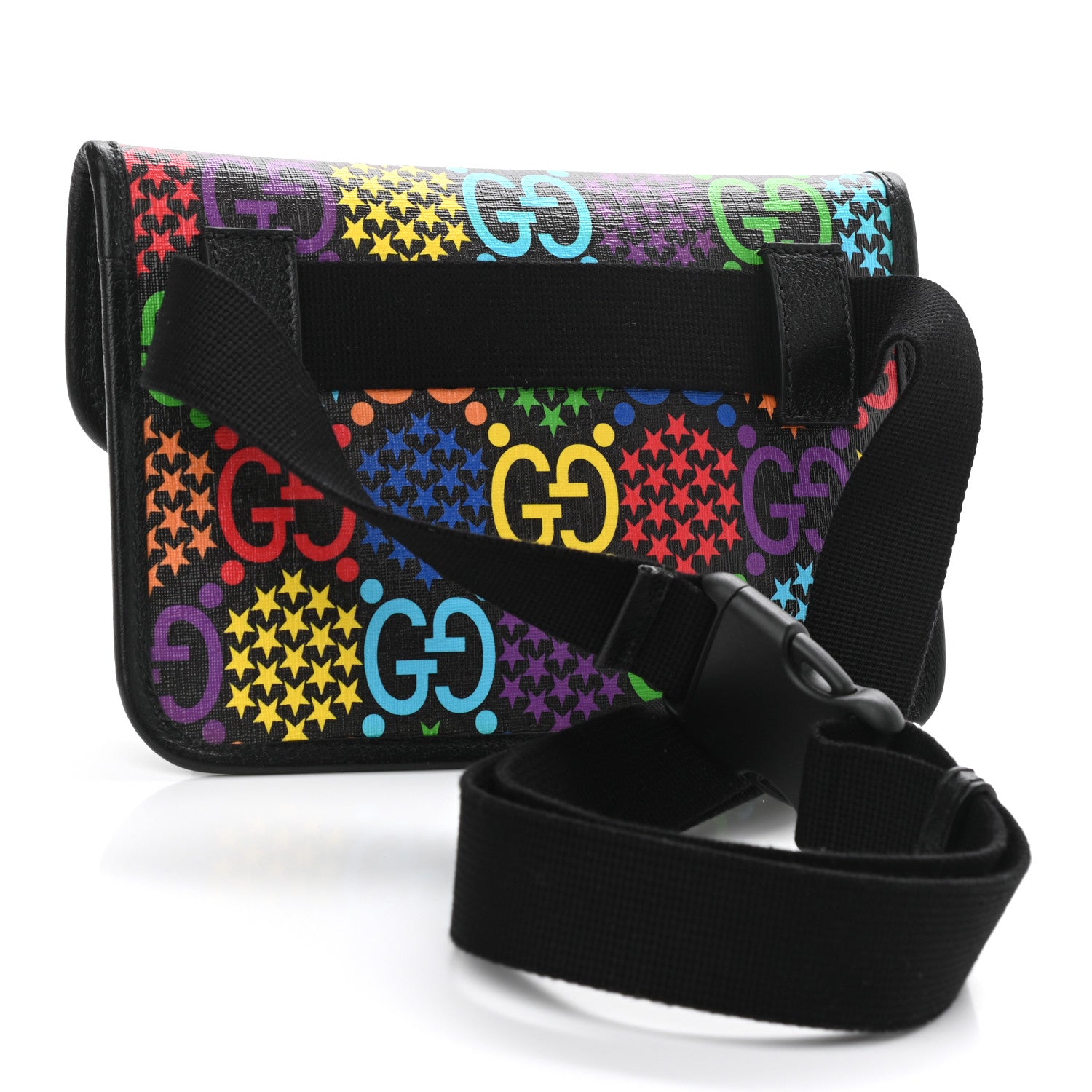 Gucci GG Supreme Monogram Psychedelic Slim Belt Bag Black 3 of 10