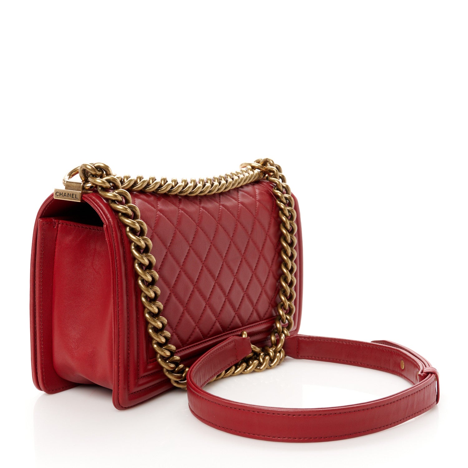 Chanel Lambskin Quilted Medium Boy Flap Red 3 of 10