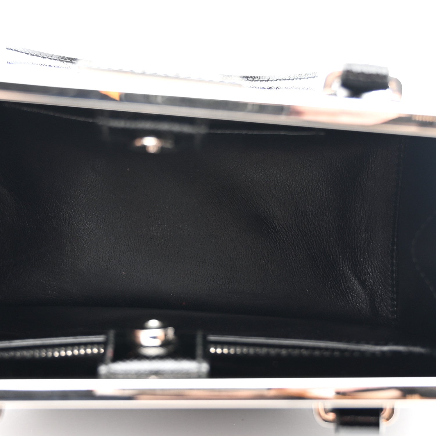 Prada Saffiano Vernice Top Handle Bag Black 5 of 10
