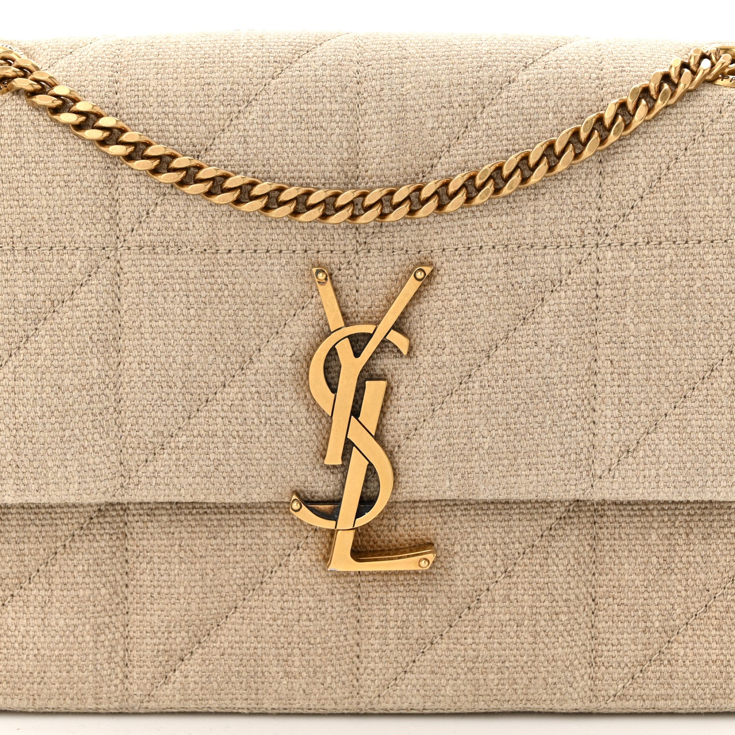 Saint Laurent Jersey Wool Patchwork Monogram Medium Jamie Off White 8 of 11